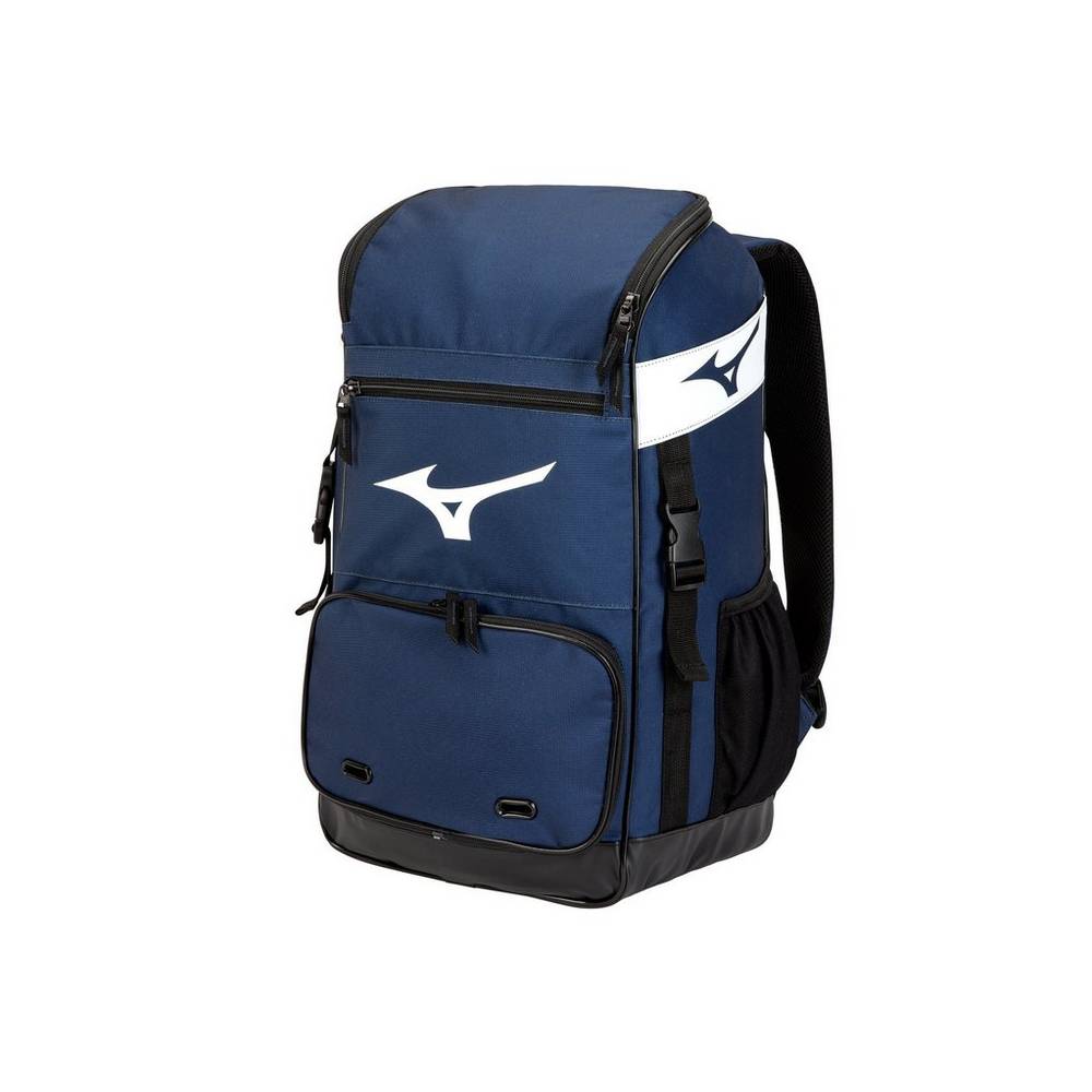 Mens Mizuno Organizer 21 Baseball Backpack Navy Philippines (MPHYUQ312)